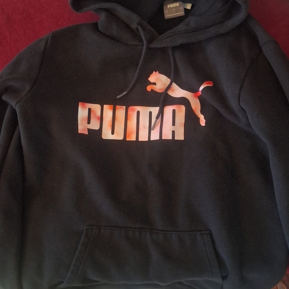 COPY - Puma Black Hoodie with Red Logo - Picture 1 of 3